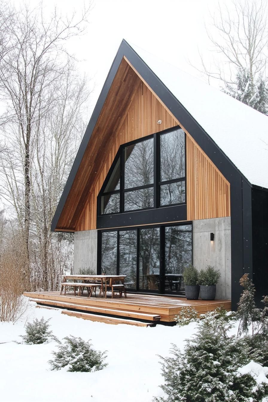 A-Frame Twist on a Modern Nordic Cabin