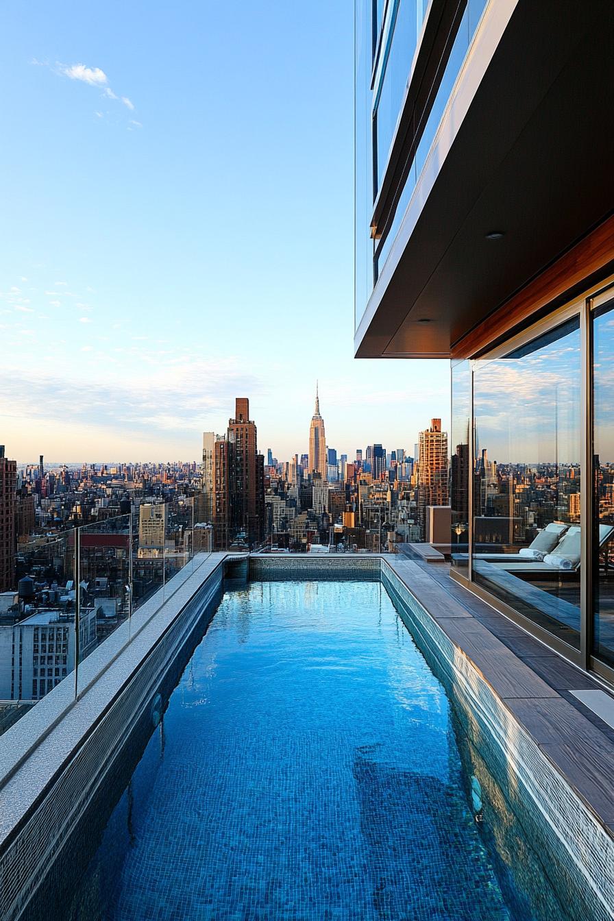 Glass-walled Pool on the Roof