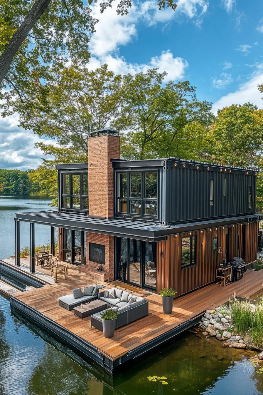 A Container Home Retreat By The Lake