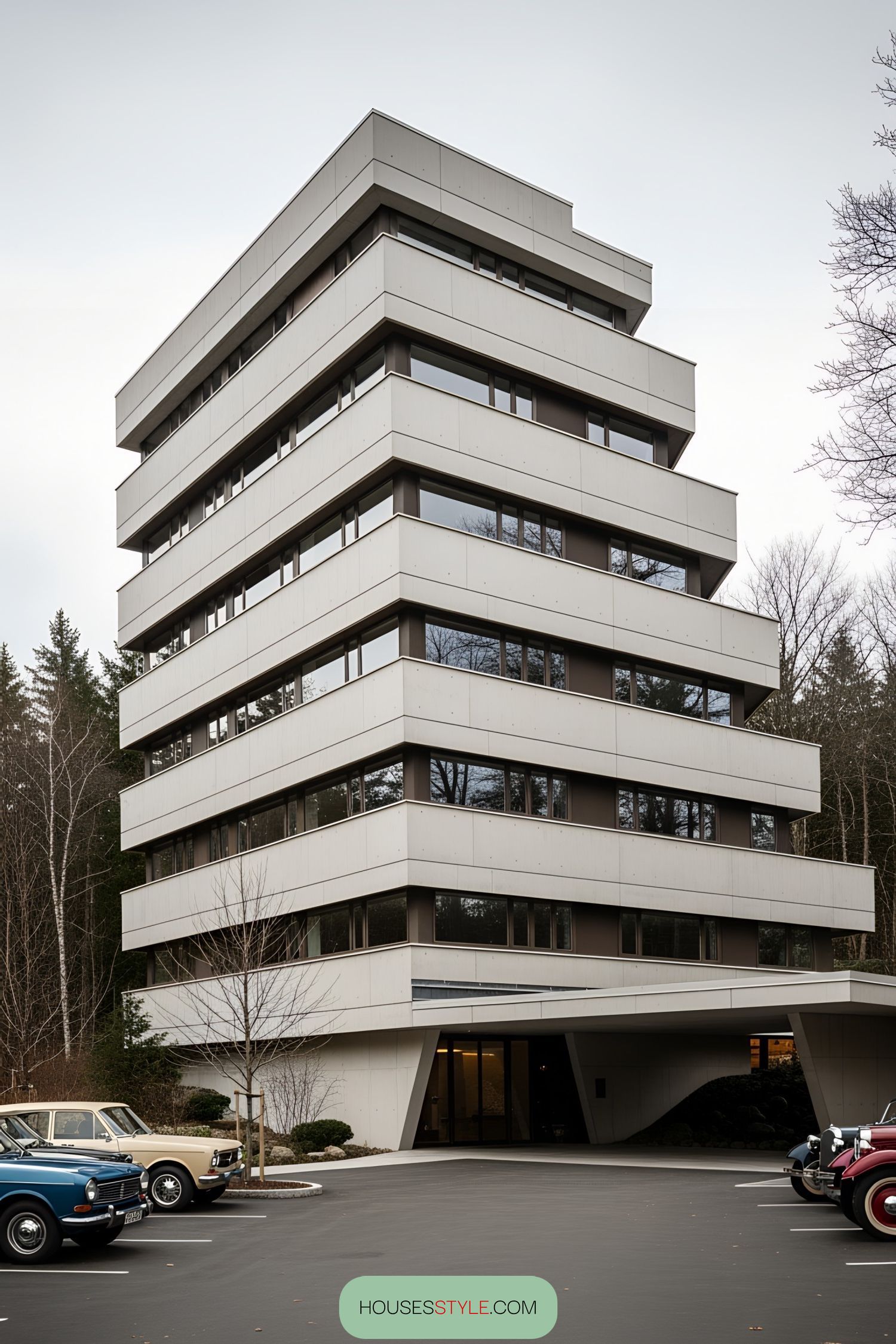 Layered White Panels Define This Design