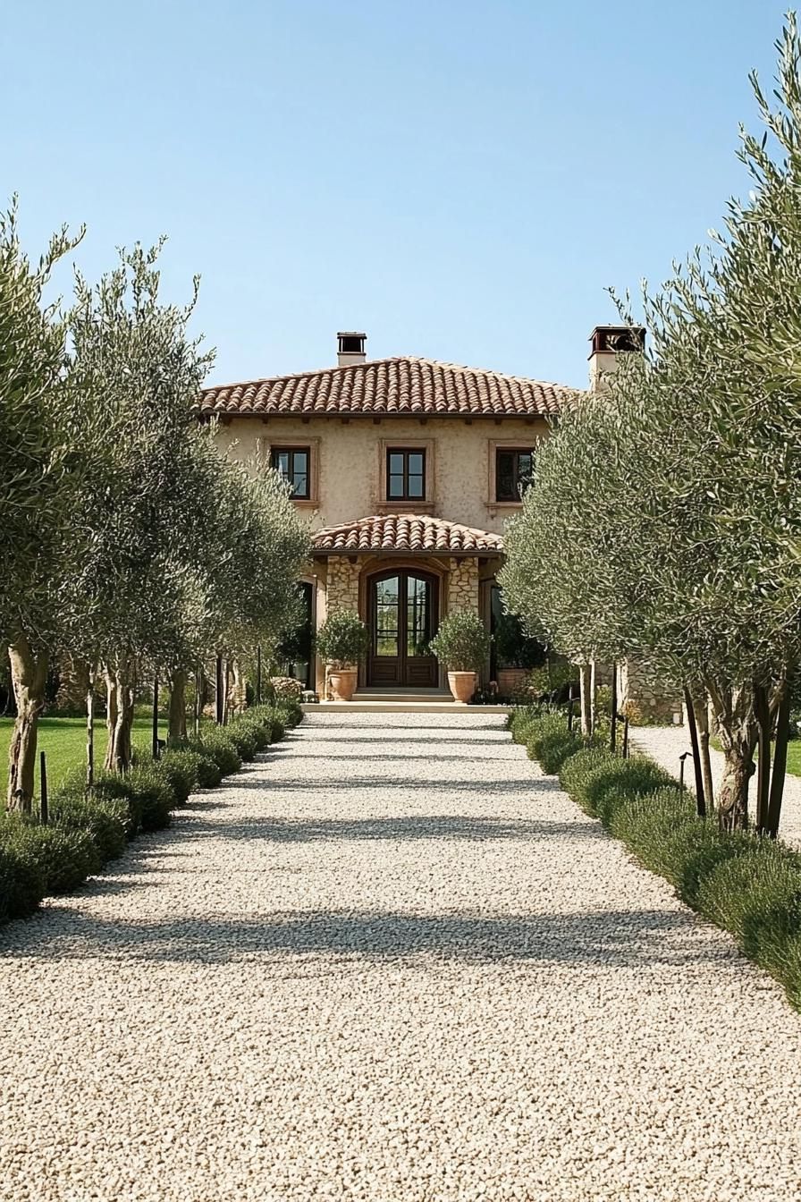 Olive Trees Along a Gravel Driveway - photo 2