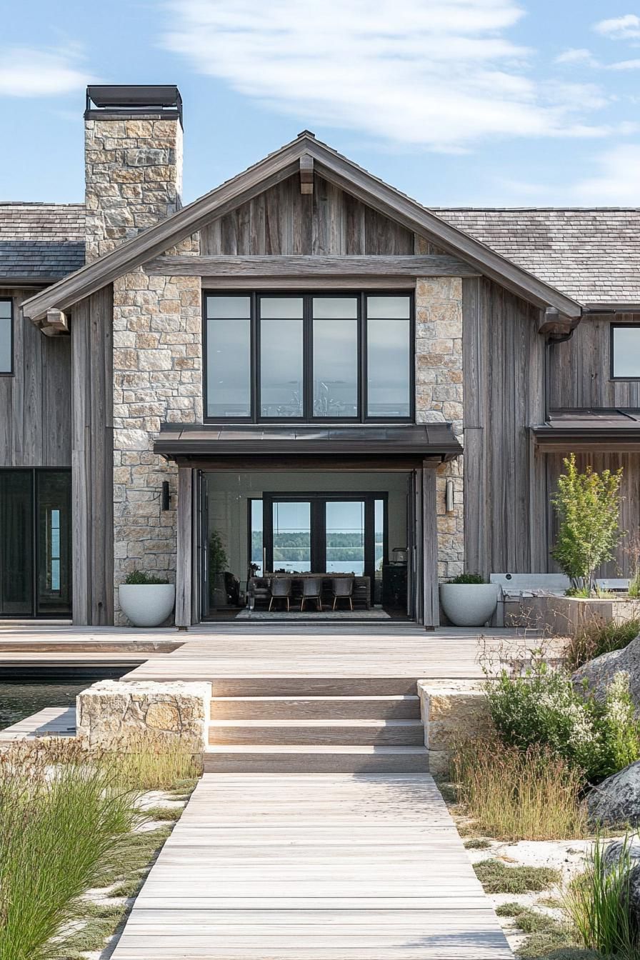 Weathered Wood Exteriors With Stone Details - photo 4