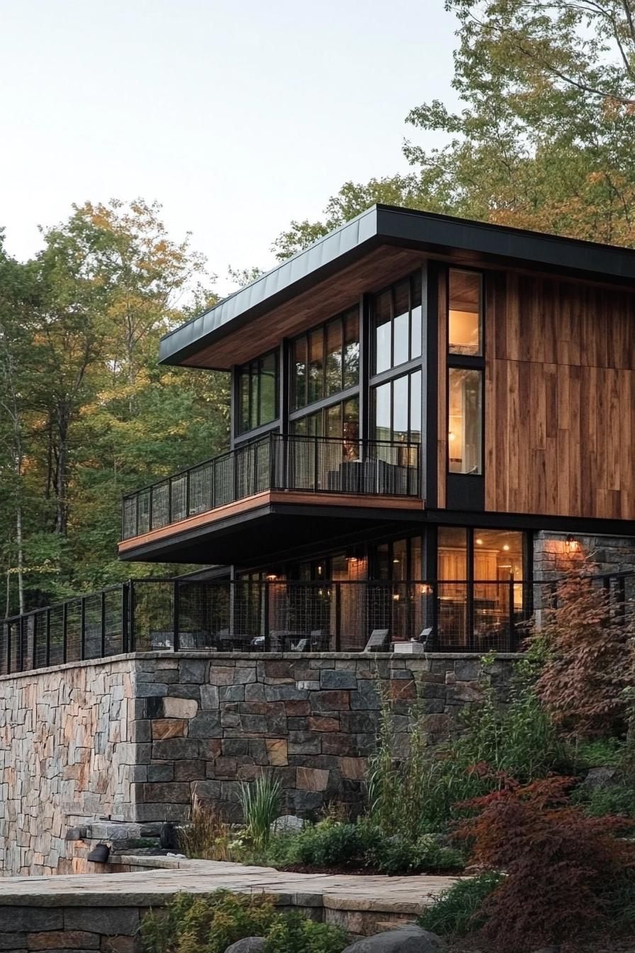 Rustic Stone and Timber Combination