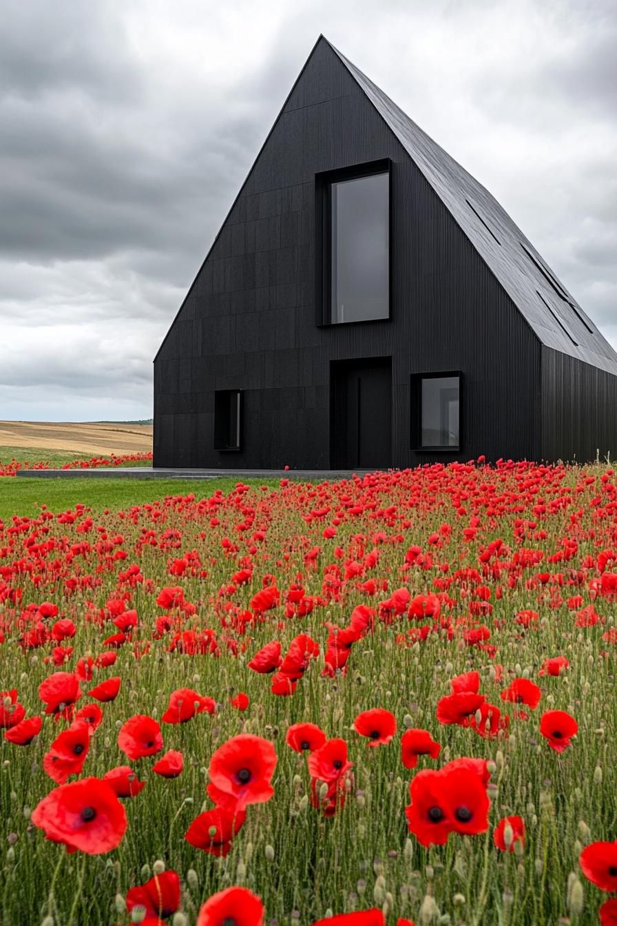 Obsidian-Toned Geometric House Designs - photo 3