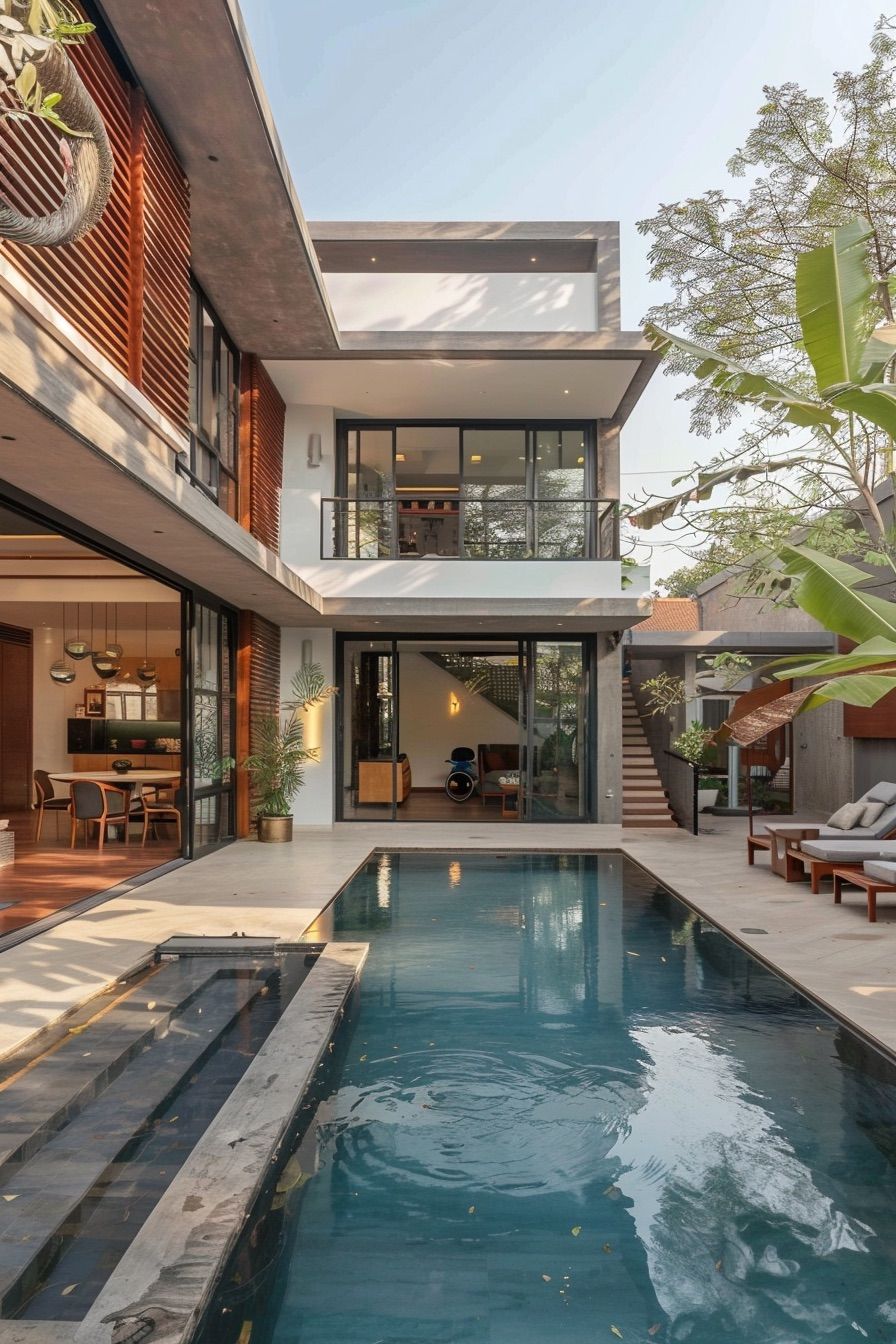Swimming Pools Built Into the Courtyard - photo 2