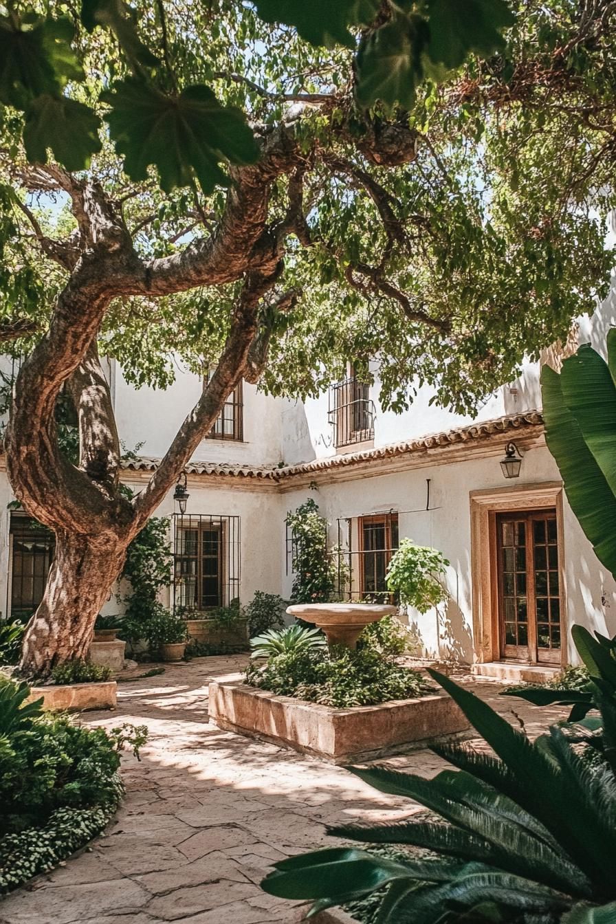 A Quiet Courtyard in Spanish Mediterranean Style