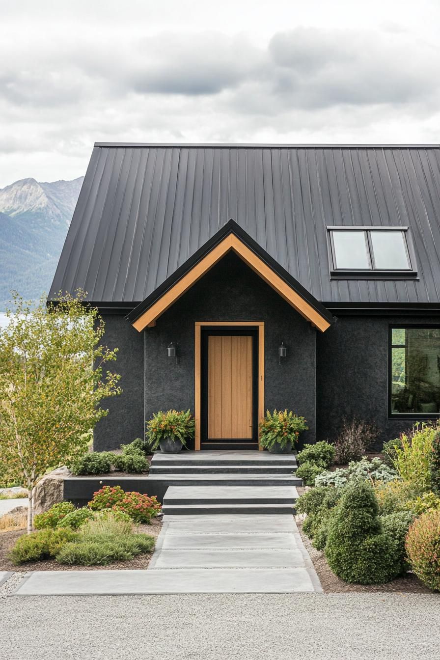 Charcoal Stucco With Reflective Glass Panels - photo 4