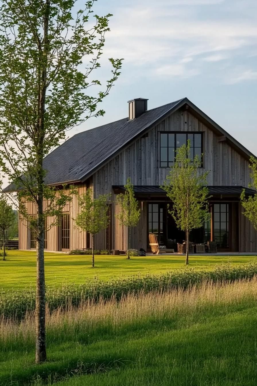 Barn Exterior Finished in Weathered Wood - photo 2