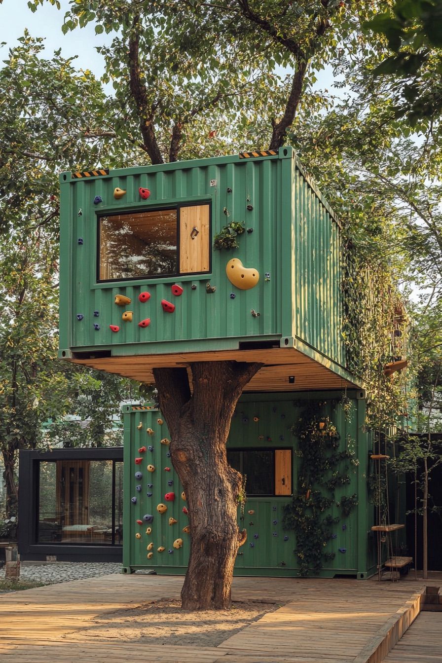 Adventure Climbing Wall Container Cabin