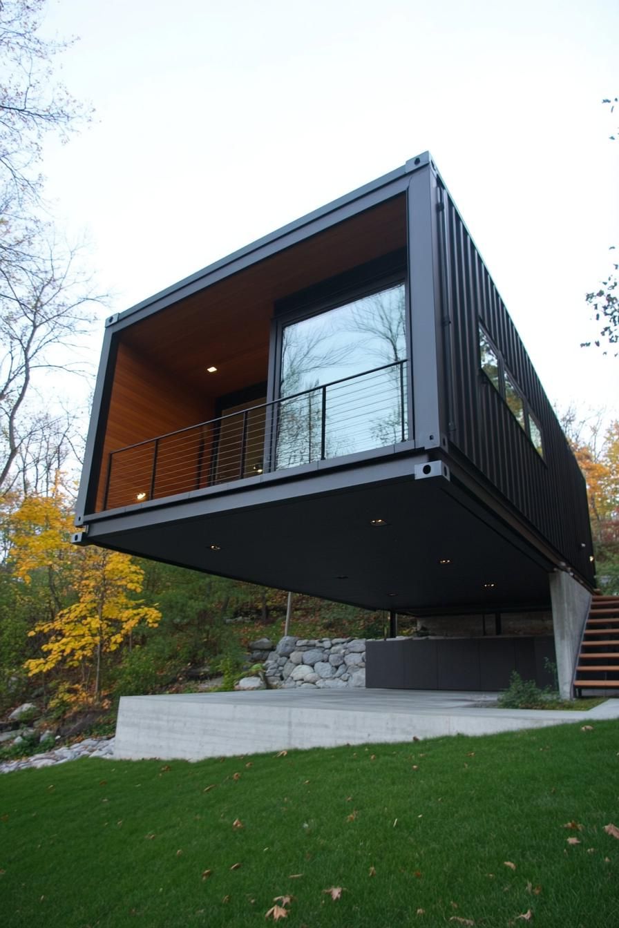 A Cantilevered Container Home Design