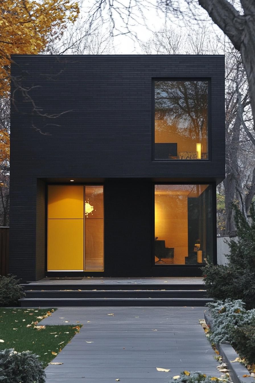 Ombre Yellow Door Fading Dark to Light
