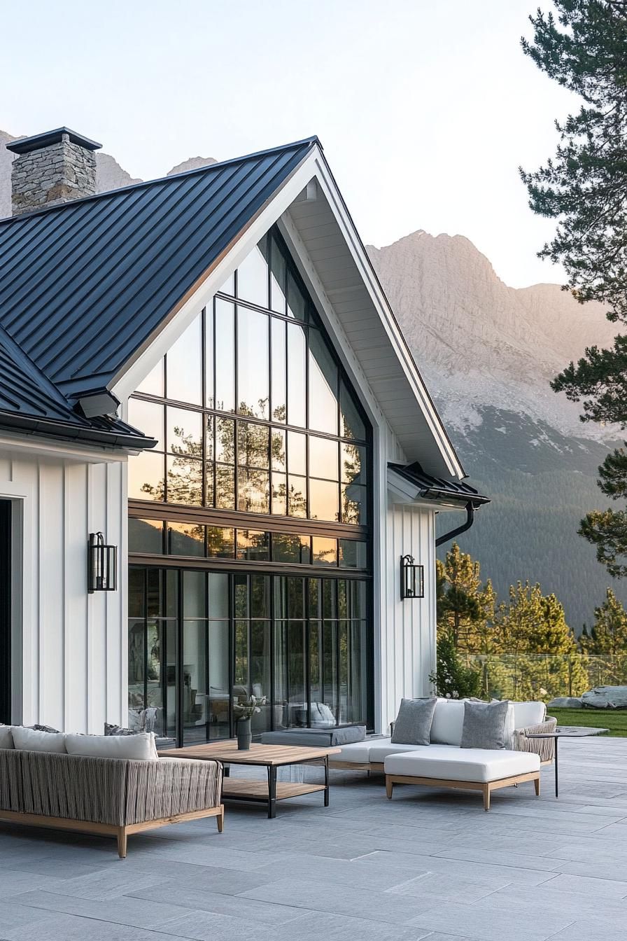 White Shiplap with Oversized Patio Doors