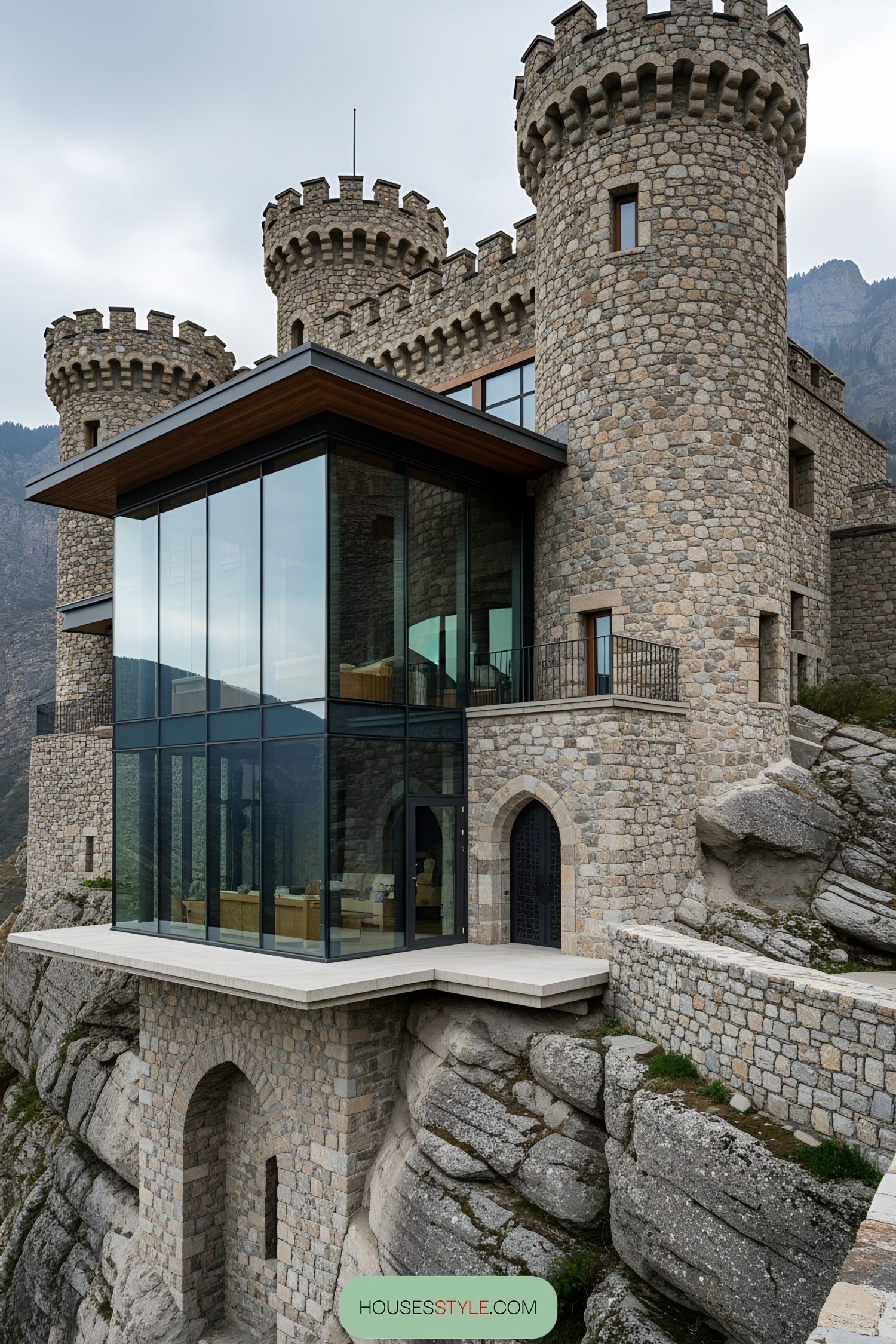 A Crystal Structure Perched on a Cliff