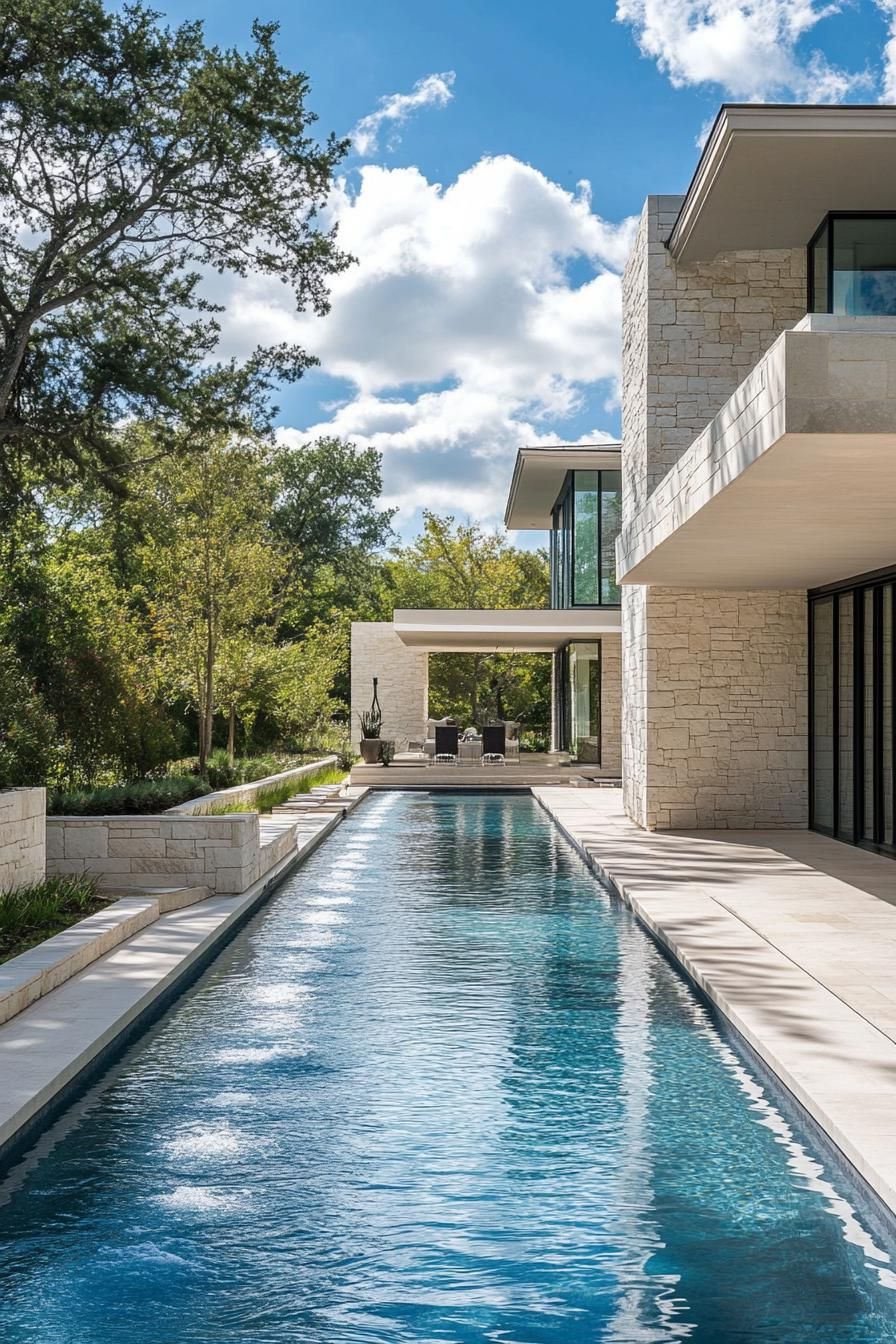 18) Lap Pool Running Along the House Façade - photo 4