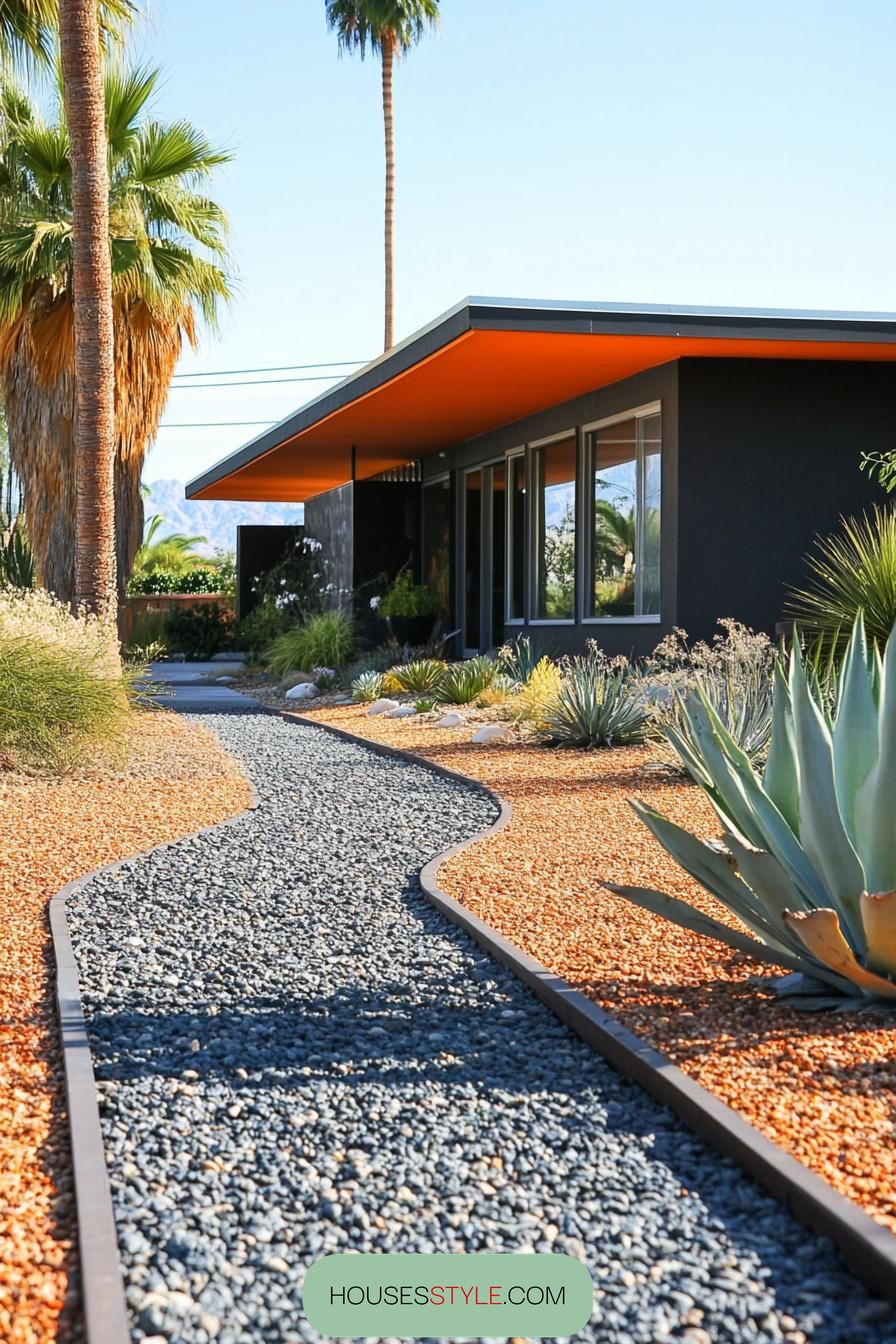 Clean, Gravel Pathways With Bold Edging - photo 2