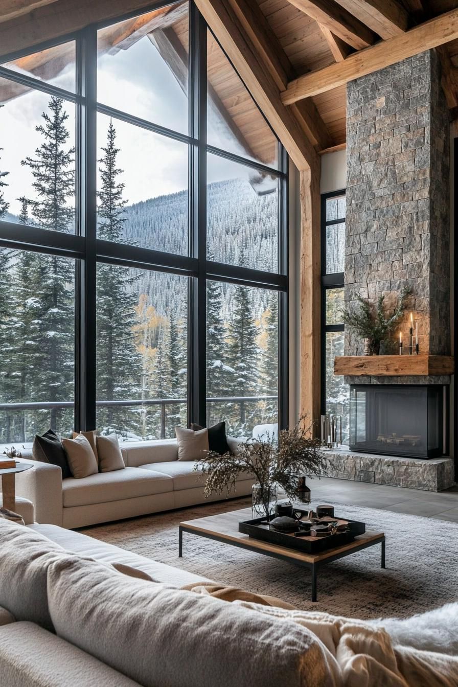 A Mountain-View Living Room Worth Envying