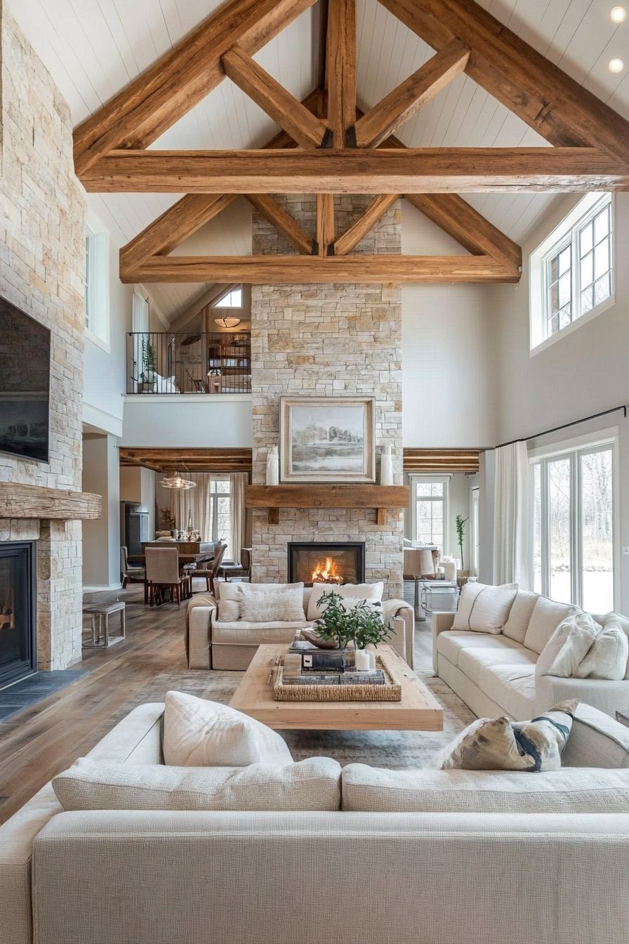 Exposed Wooden Beams Overhead - photo 3