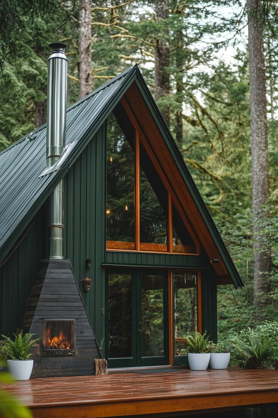 Dark Green Exterior Siding Style