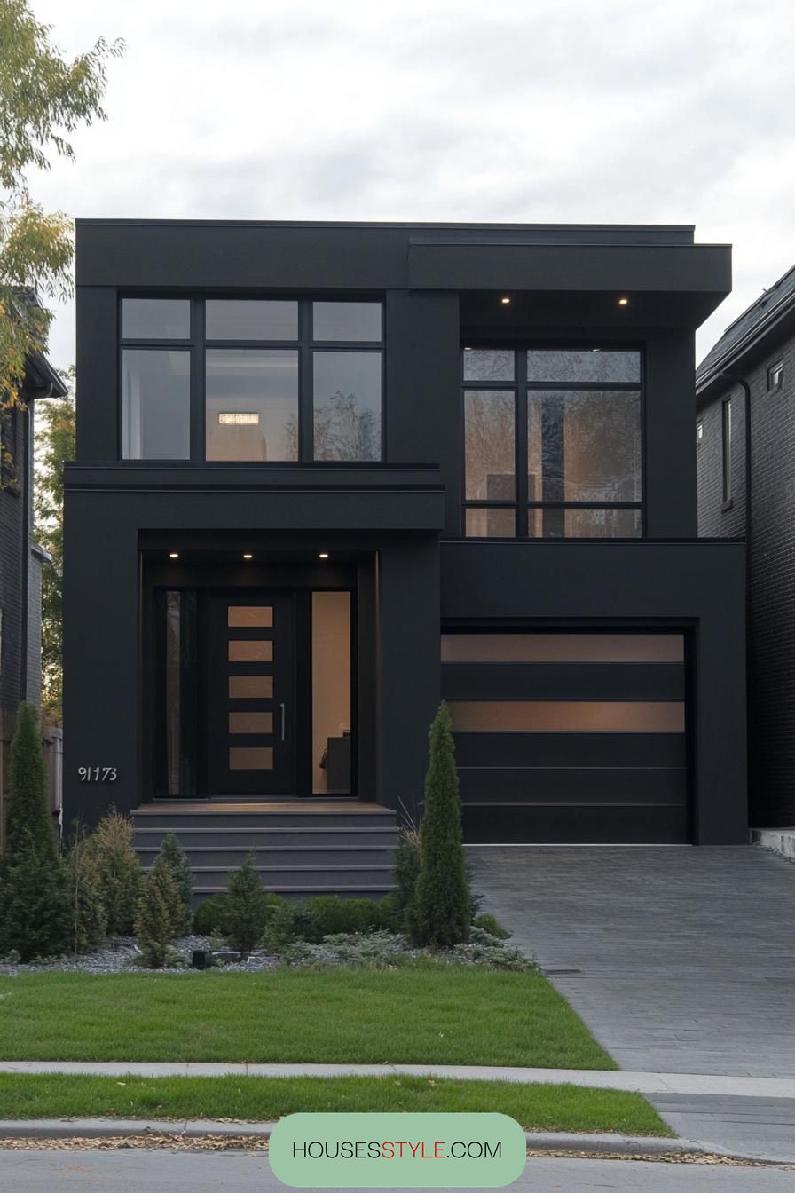 Bold Curves in Sleek Black Stucco - photo 2