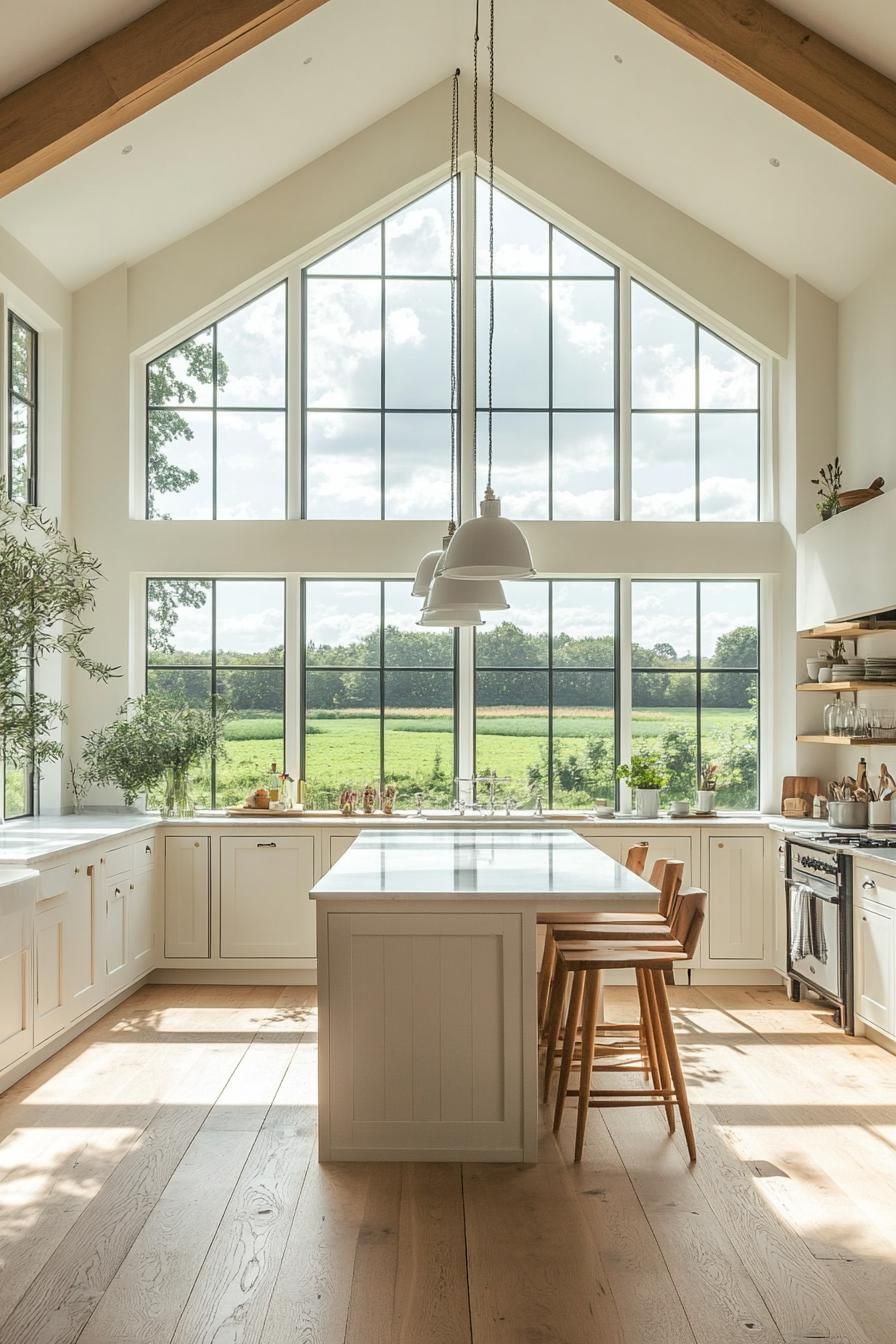 Open Kitchen With Exposed Beams - photo 2