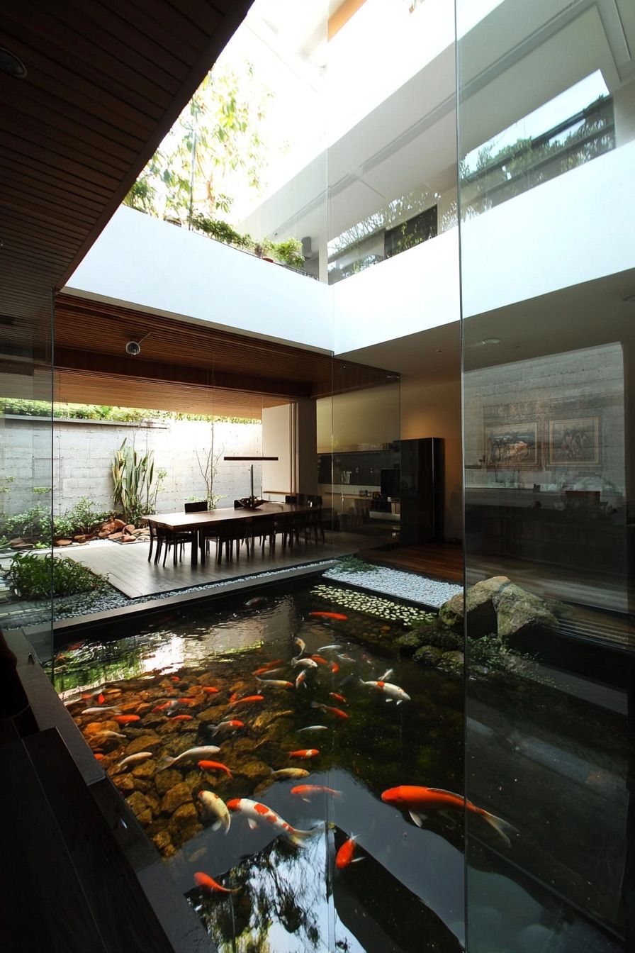 Indoor Koi Pond Feature