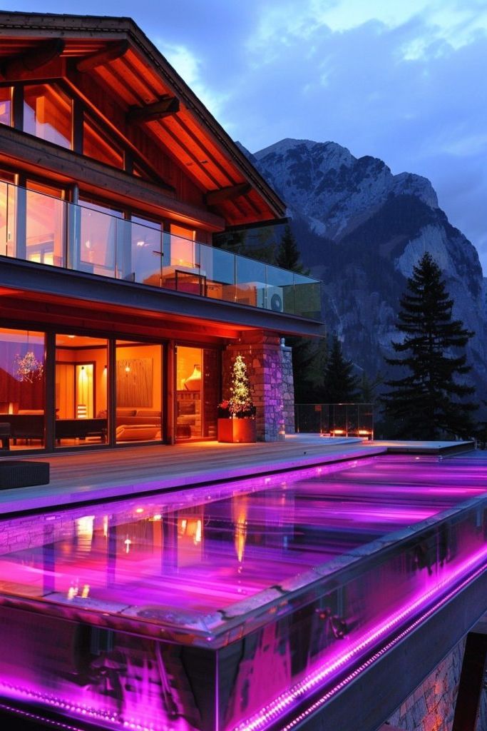 Bioluminescent Pools with Ambient Lighting