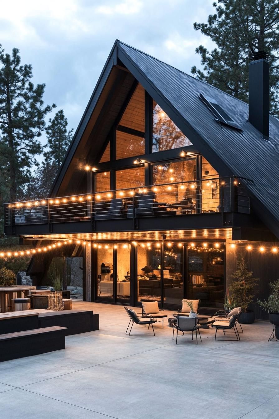 A-Frame Fantasy: String Lights And Starry Nights