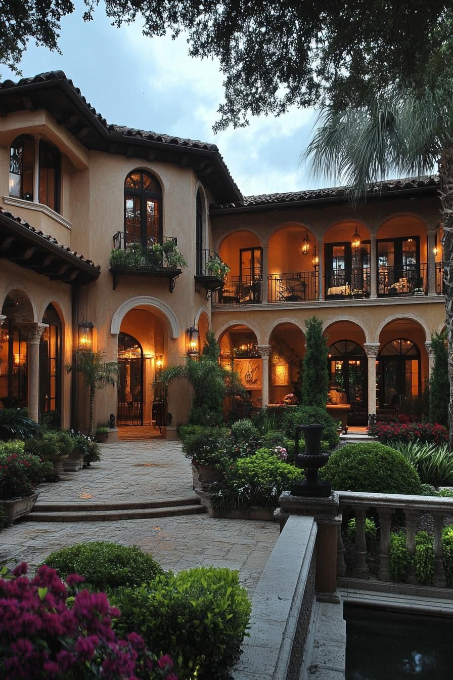 Arches Shape This Mansion's Exterior
