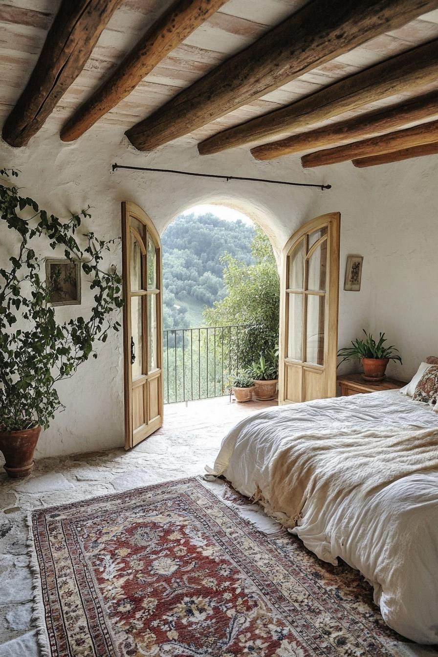 Rustic Bedroom With Scenic Views