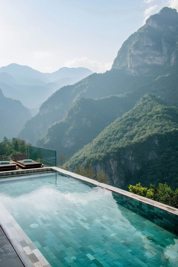 Rooftop Pools with Panoramic Mountain Views