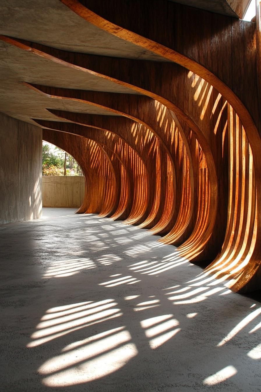 Wood and Light in Organic Motion