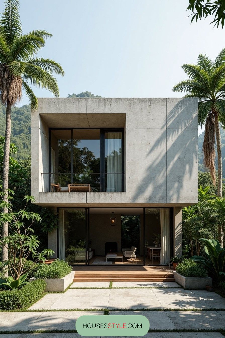 A Stylish Concrete Box in Paradise