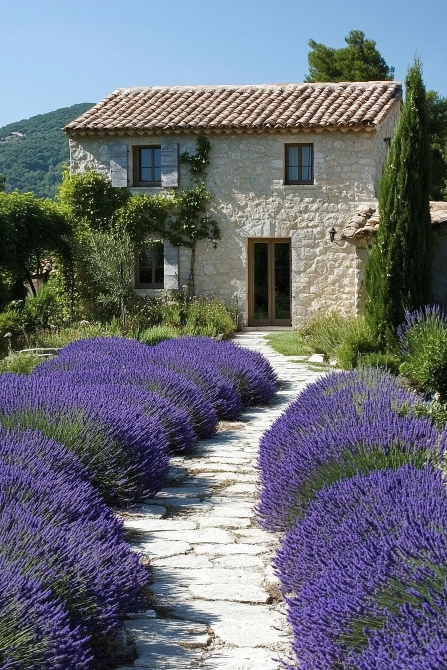 Fragrant Lavender-Lined Pathways