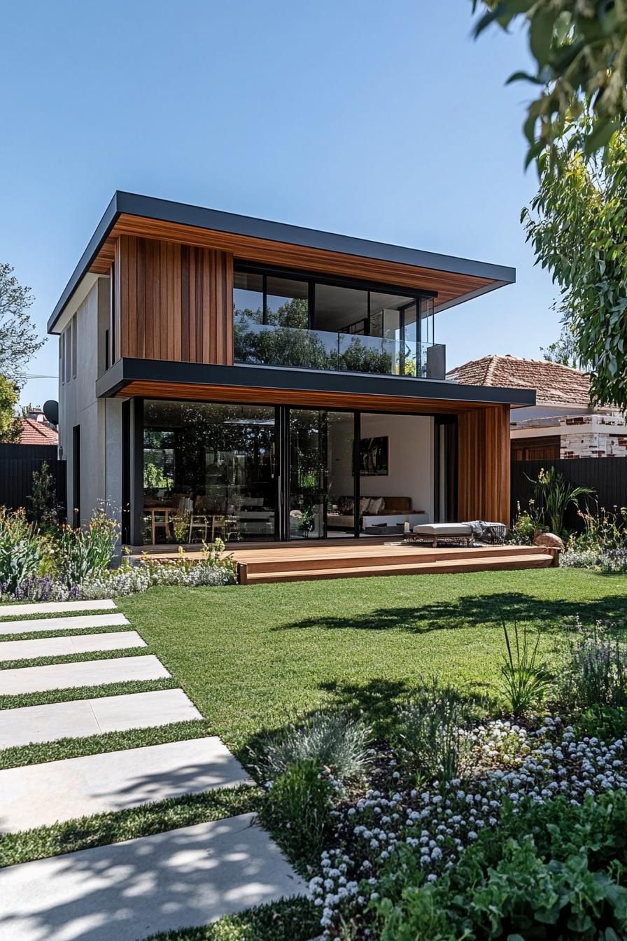 Timber Walls With Minimalist Landscaping - photo 3