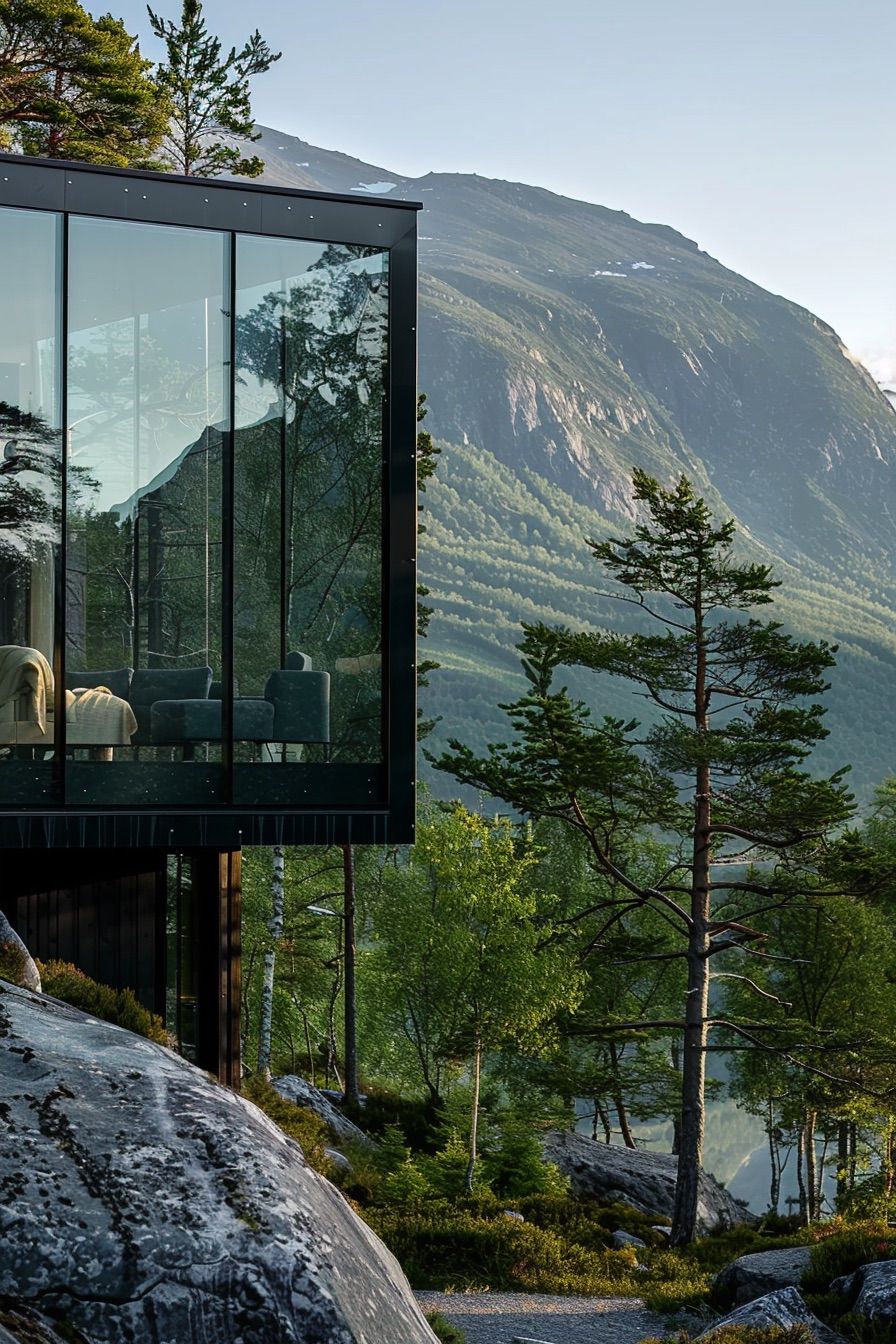 Minimalist Cube-Shaped Glass Cabin