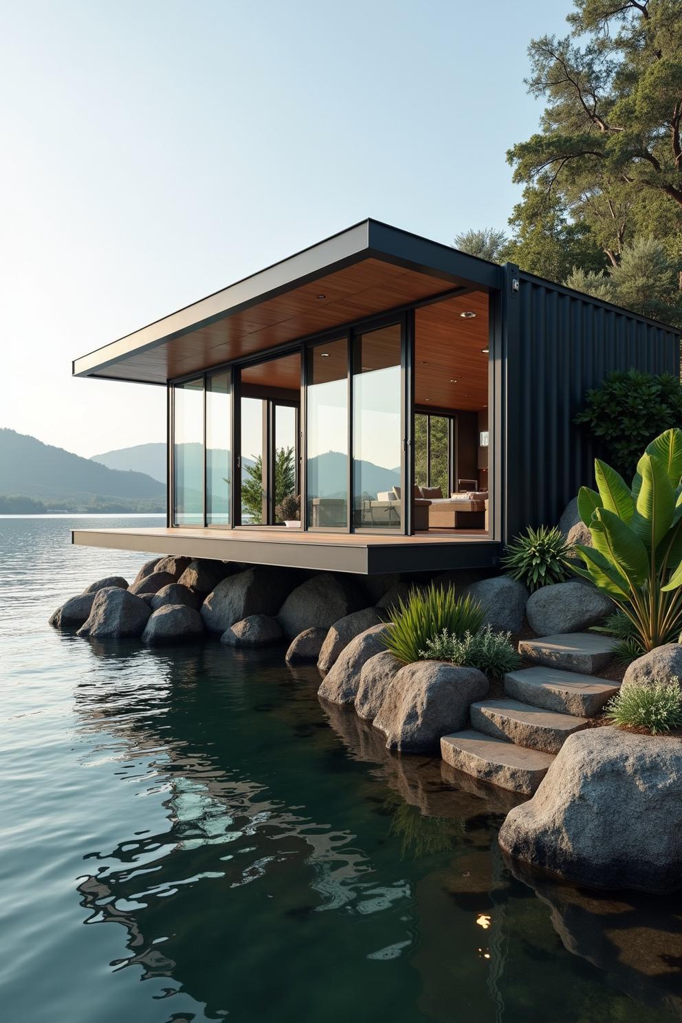 Steel Serenity at the Water's Edge