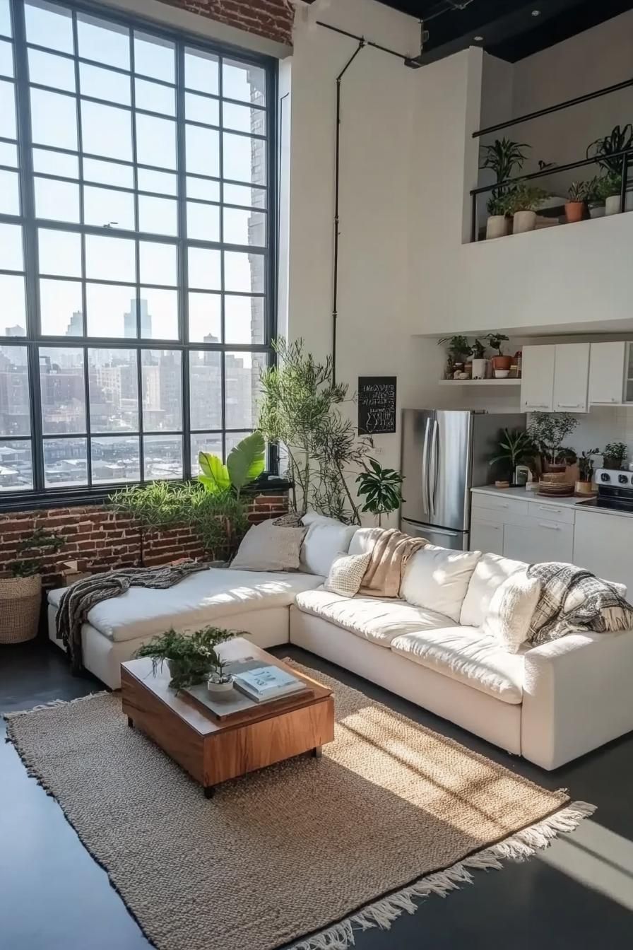 Bright White Modern Loft Interiors - photo 2