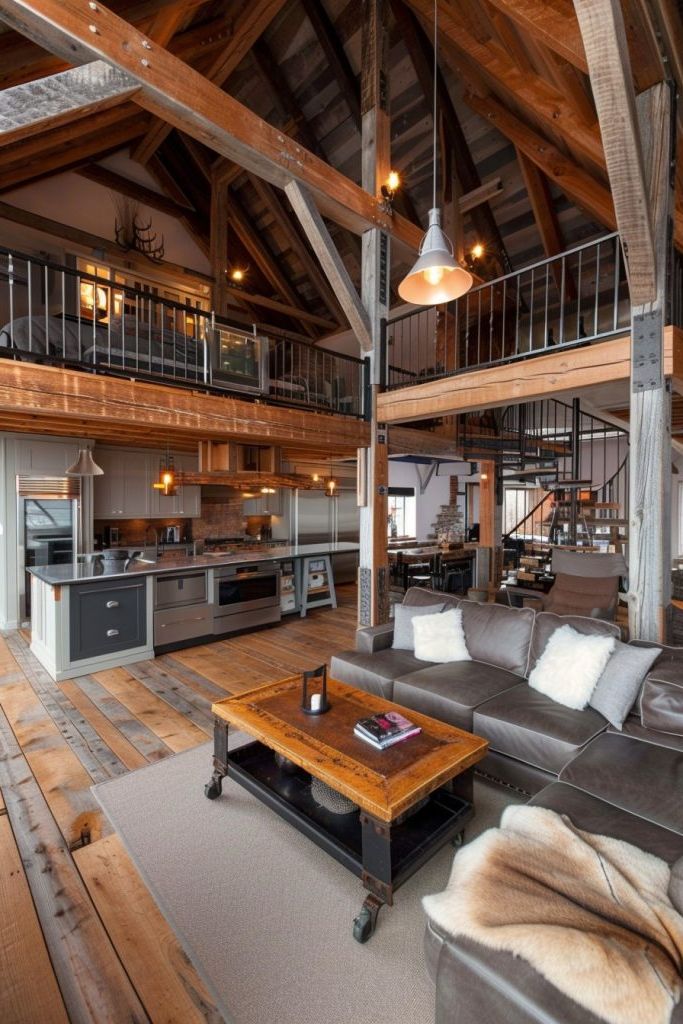 A High-Tech Loft Built Into A Rustic Barn
