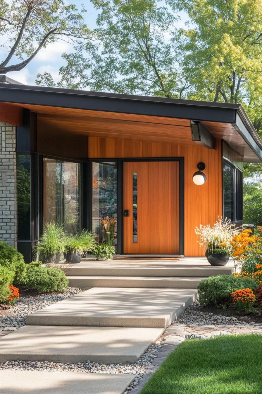 Natural Wood Accents for Porch and Siding