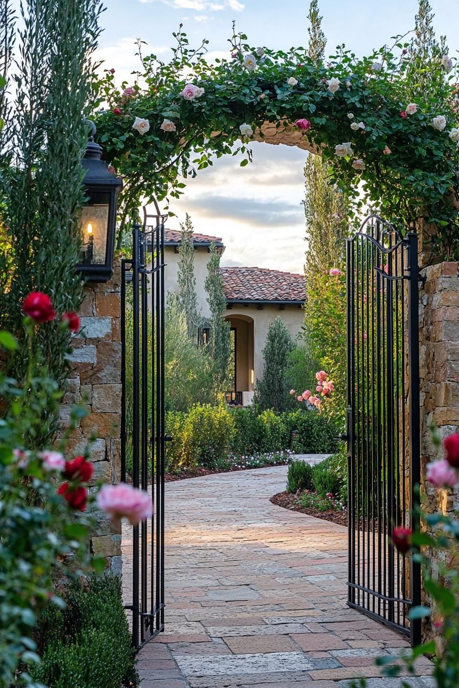 Gated Entrances With Lantern Lighting - photo 4