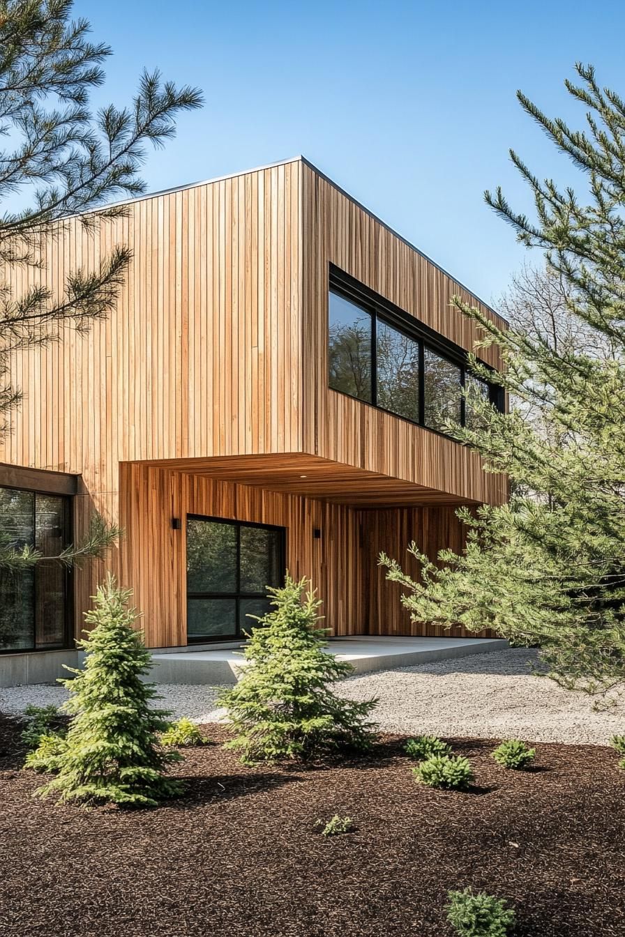 Wood Shingles Mixed With Smooth Concrete Walls - photo 3