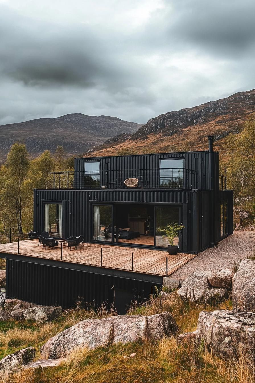 Black Shipping Container Home With Loft - photo 4