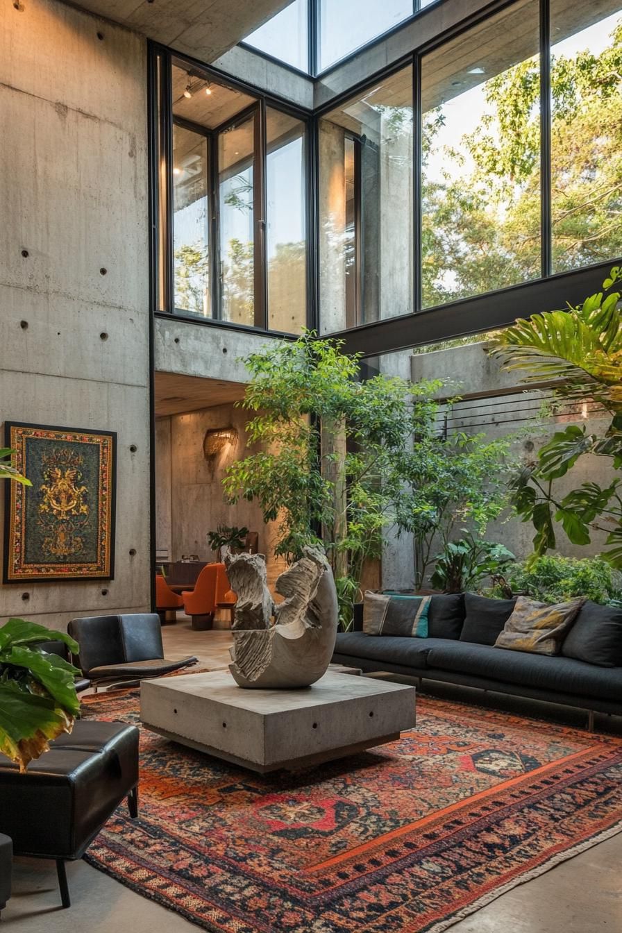 Concrete Jungle Turned Cozy Courtyard