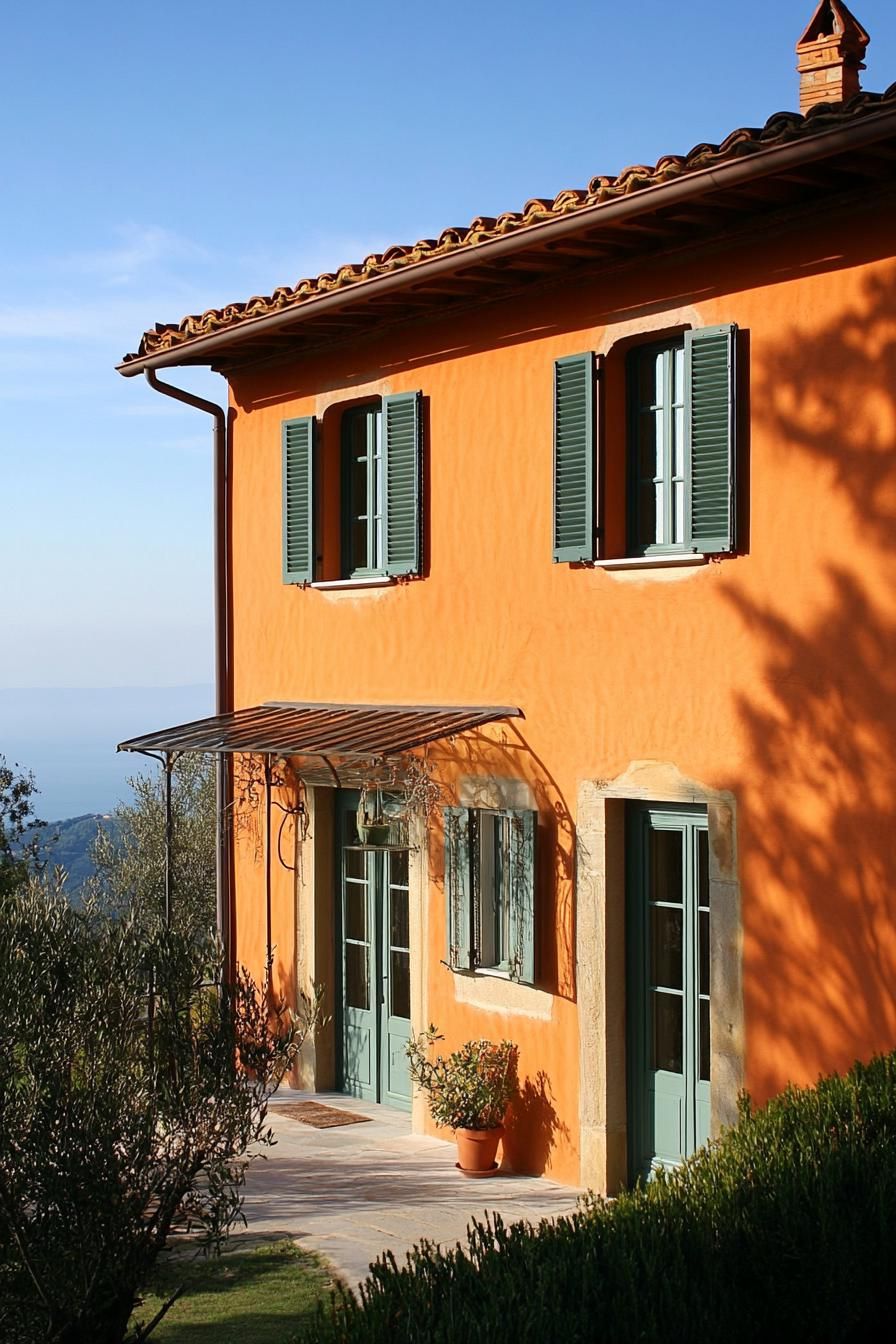 A Tuscan Villa with a Splash of Orange