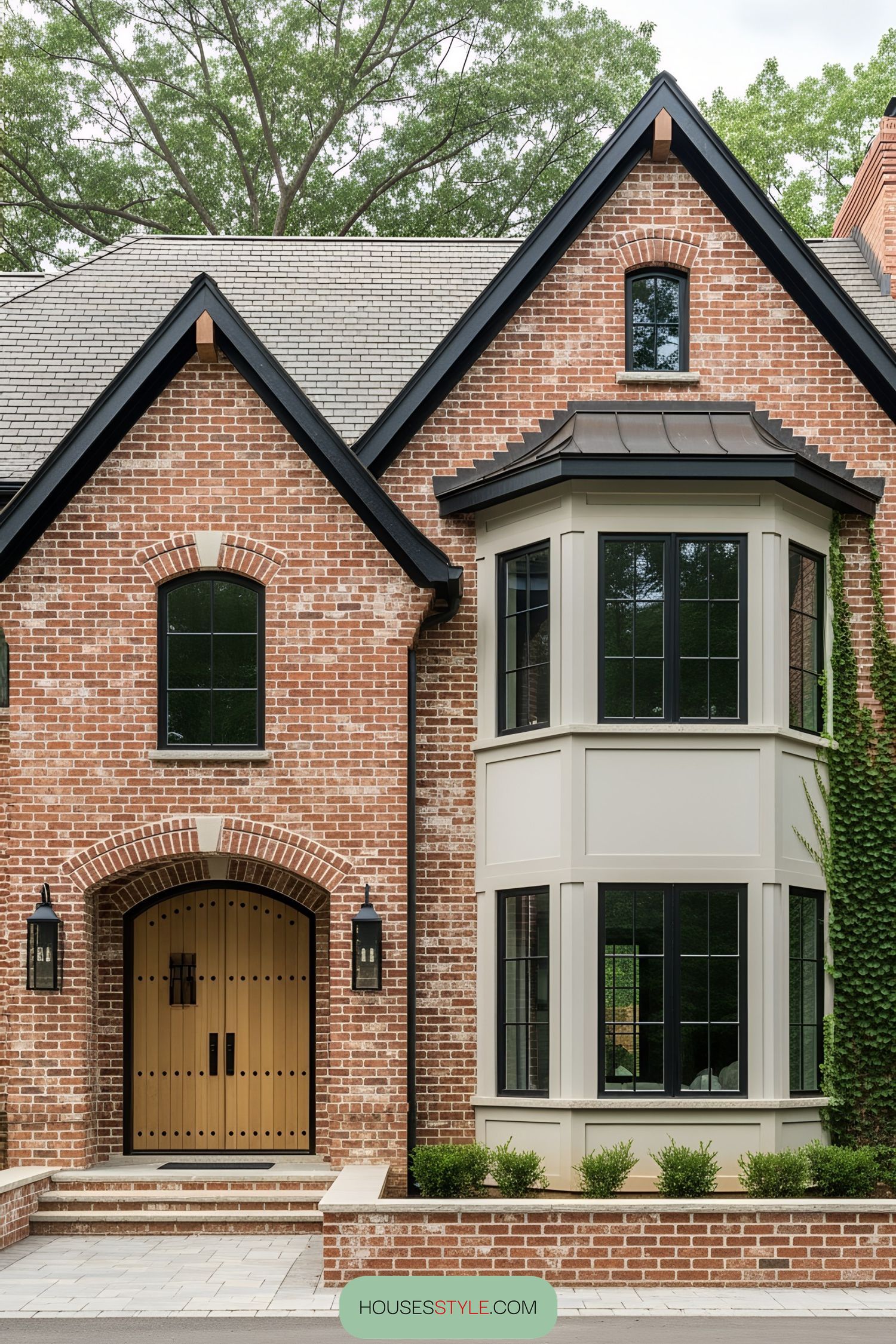 Brick Archway Entrance With Rustic Character
