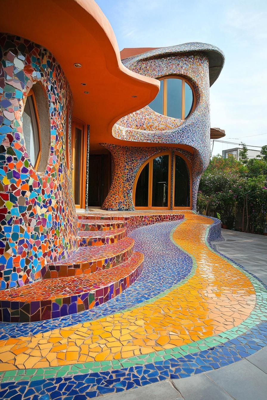 A Rainbow-Colored Mosaic House