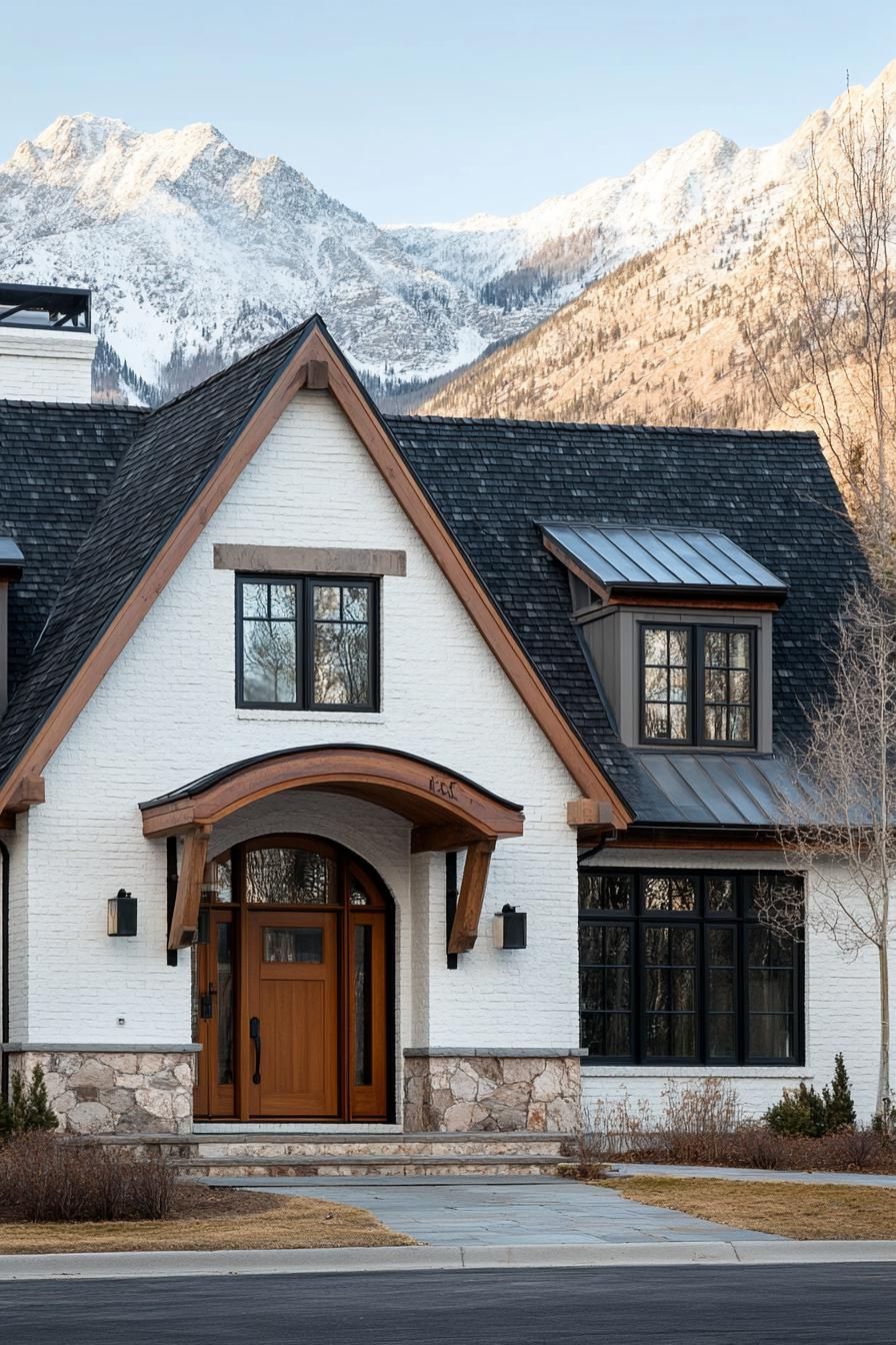Snow-White Brick Paired with Dark Timber - photo 3