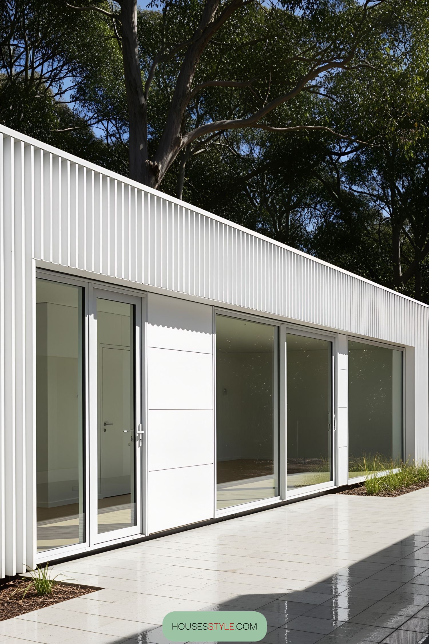 Tree-Shaded Container Office Workspace