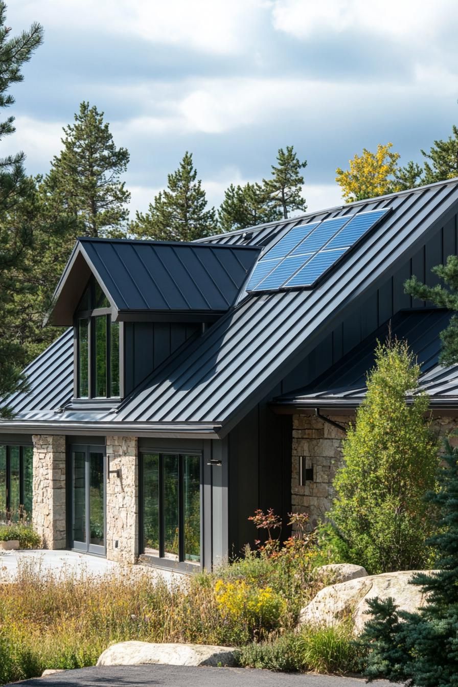 Zinc Shingles Paired With Solar Panels - photo 4