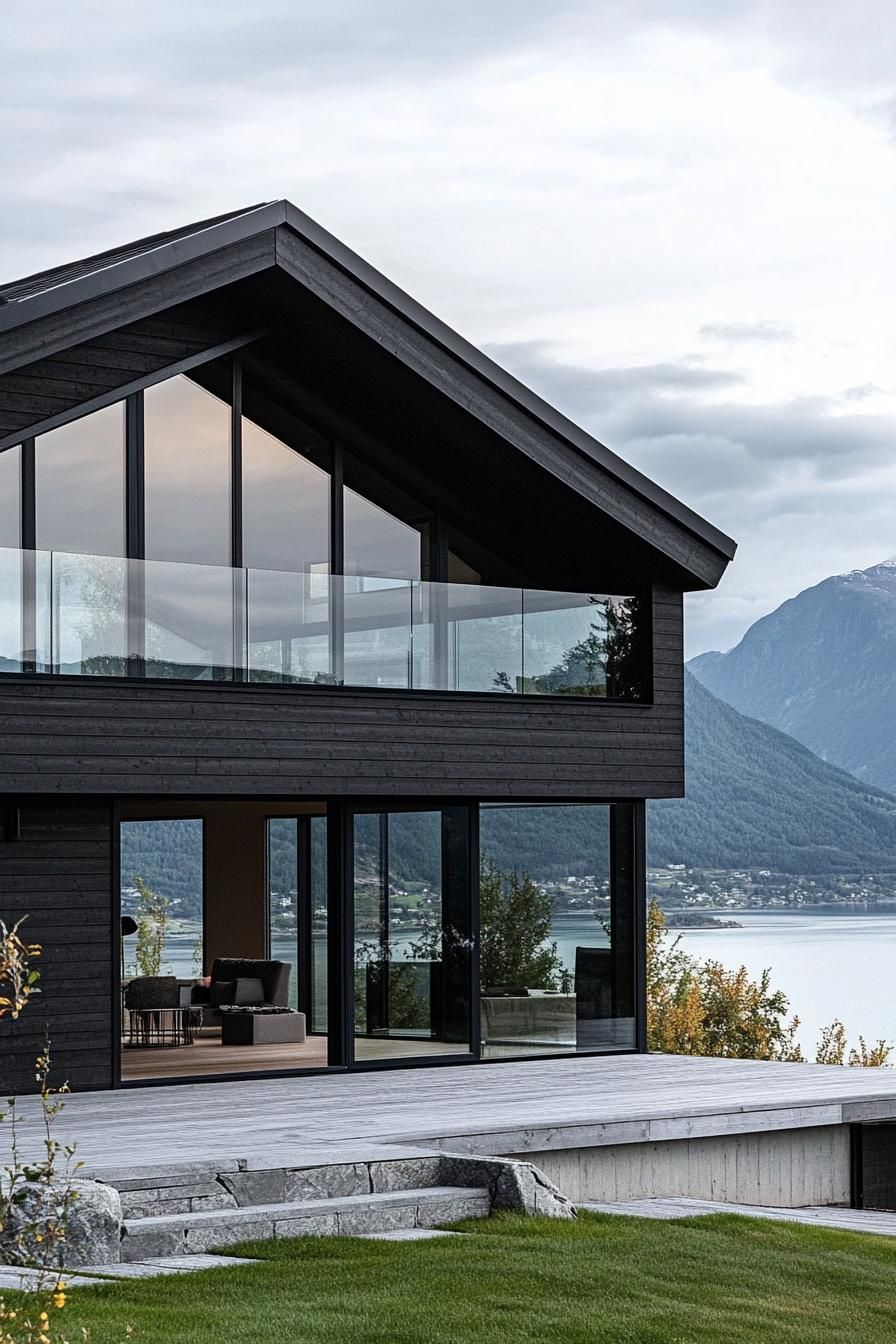 Charcoal Timber Siding With Oversized Windows - photo 3
